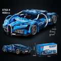 1:20 Scale Super Racing Sports Car Building Block Kit – Pull-Back Supercar Micro Build