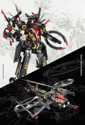 Black Lightning Twin Wing Mecha Transforming Building Block Set