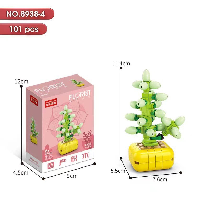 Botanical Potted Plant Building Kit – Mini Flower Micro Build