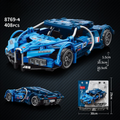 1:20 Scale Pull-Back Racing Car Building Block Kit – Supercar Micro Build Race Set
