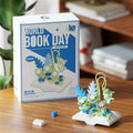 Mini Book Garden Flower Building Block Kit – Botanical Book Display Micro Build Set