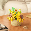 Mini Flower Basket Bouquet Building Block Kit – Floral Micro Build Display Set