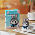 Mini Cartoon Animal Head Building Block Set