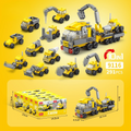 10-in-1 Emergency Vehicles Building Block Kit – Fire Truck Police Car & More