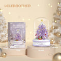 Christmas Tree Music Box Building Block Kit – LED Light-Up Holiday Display Set
