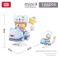 Cute Shake Car Cartoon Doll Building Block Set
