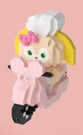 Cute Animal Scooter Micro Building Block Set