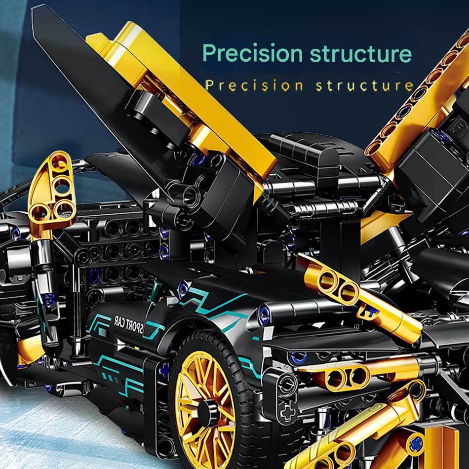 Black Gold Supercar Building Kit – Italian Sports Car Display