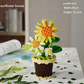 Flower Potted Plant Building Block Kit – Botanical Garden Micro Build Display Set