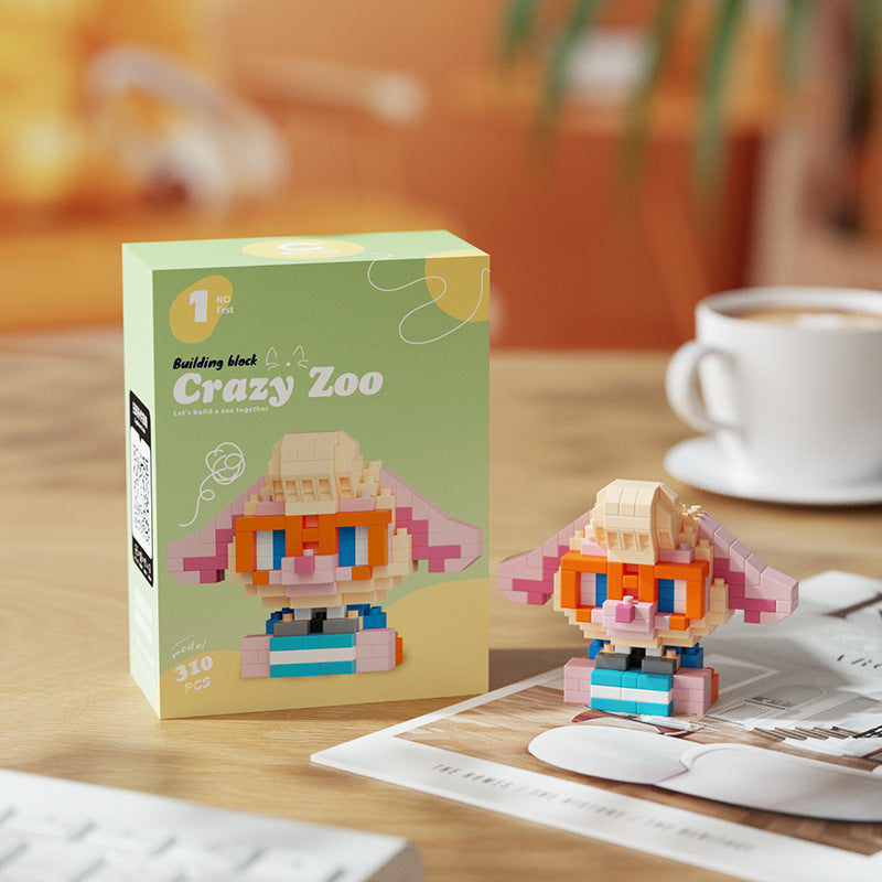 Cartoon Animal Head Building Kit – Cute Scout Micro Build Set