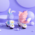 LED Cute Animal Scooter Mini Building Block Set