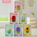 3D Flower Shadow Frame Building Block Kit – Floral Display Art Wall Set