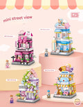 Mini Street Snack Shop Micro Building Block Set