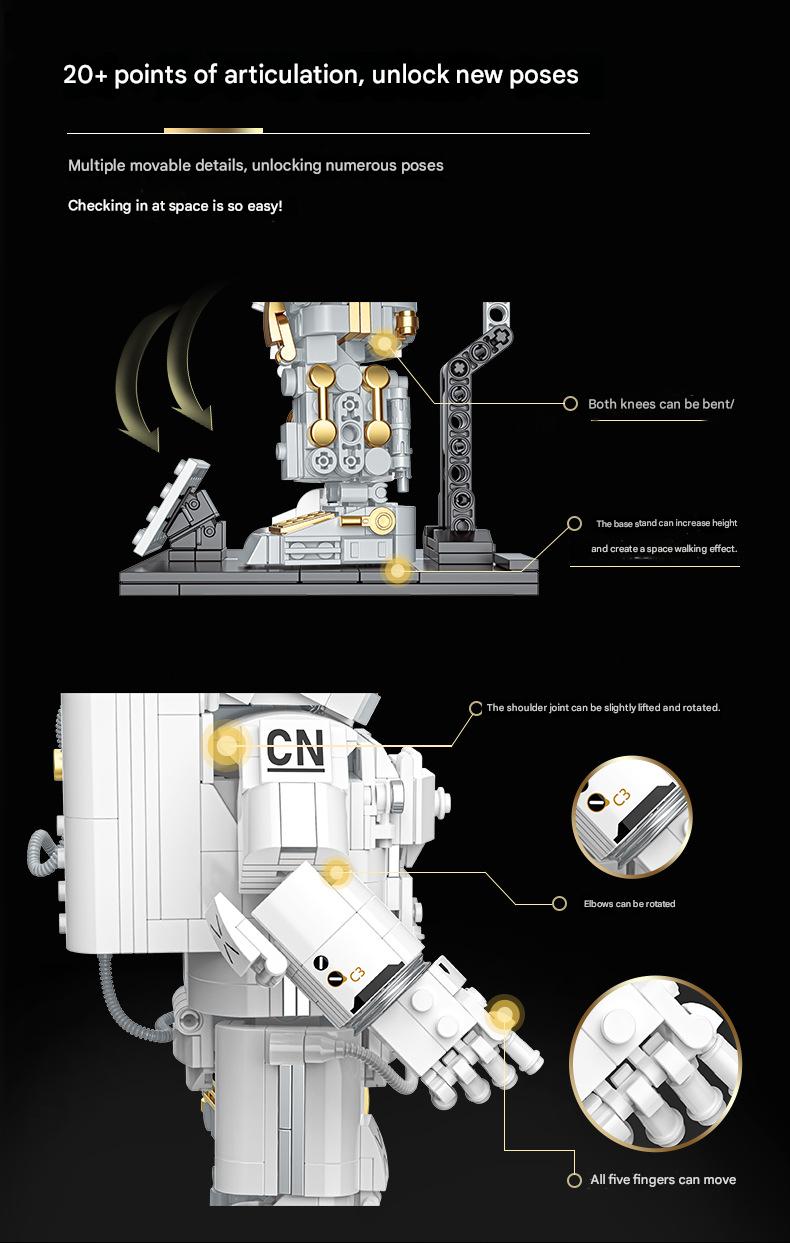 Collector Astronaut Building Kit – Large Scale Space Figure Display