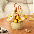 Blooming Flower Basket Micro Building Block Set