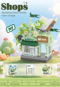 Mini Street Shop Scene Building Block Kit – Colourful Micro-Scale Storefront Set
