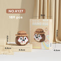 Cartoon Character Head Building Block Set