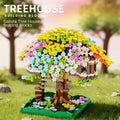 Rainbow Tree House Building Block Kit – Colourful Nature Micro Build Display Set