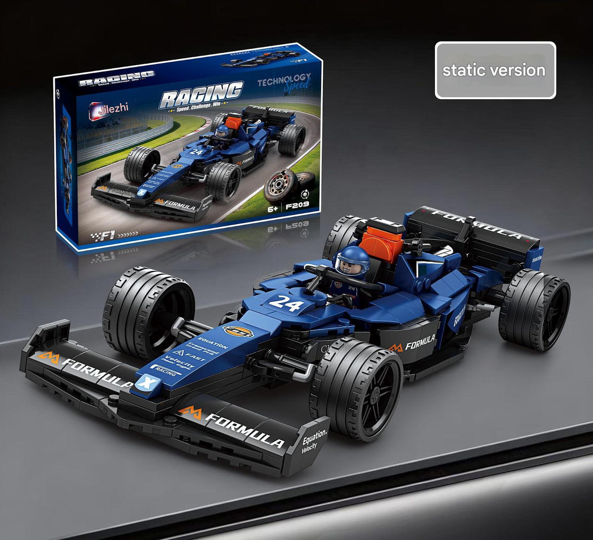 Formula Racing Car Building Kit – Mini Open-Wheel Race Car Display Collection