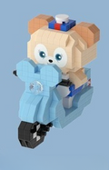 Cute Animal Scooter Micro Building Block Set