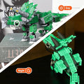 Luminous Glow-in-the-Dark Dinosaur Building Block Kit – Mechanical Dino Display Set