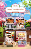 DIY Mini Wooden Dollhouse Kit Cute Room with LED Light