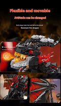 Fire Dragon Nesario Building Block Kit – Large-Scale Flame Dragon Display Set