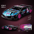 1:20 Scale Super Racing Sports Car Building Block Kit – Pull-Back Supercar Micro Build