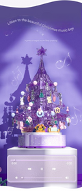 Purple Crystal Christmas Tree Building Block Set