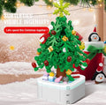 Christmas Tree Photo Frame Building Block Kit – Festive Holiday Brick Decoration