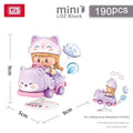 Cute Shake Car Cartoon Doll Building Block Set