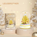 Christmas Tree Music Box Building Block Kit – LED Light-Up Holiday Display Set