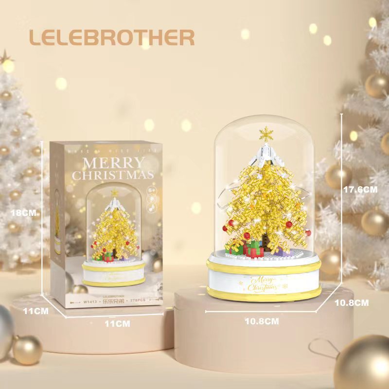 Christmas Tree Music Box Building Kit – LED Light Up Holiday Display