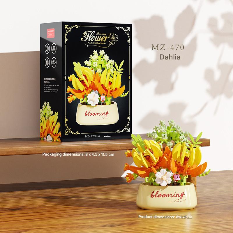 Flower Pot Garden Building Kit – Mini Floral Micro Build Set