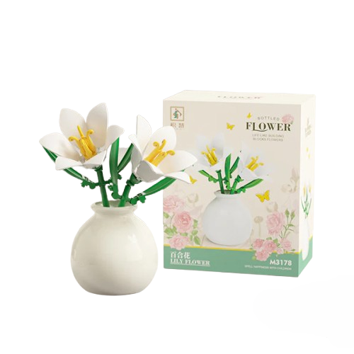 Flower Vase Building Kit – Elegant Floral Micro Build Set