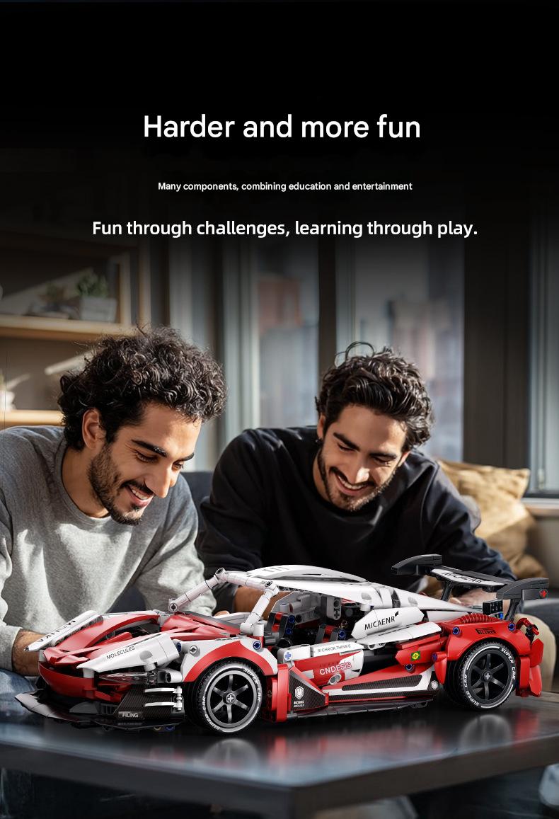 Supercar Building Kit – 1:14 Scale High Detail Sports Car Display Set