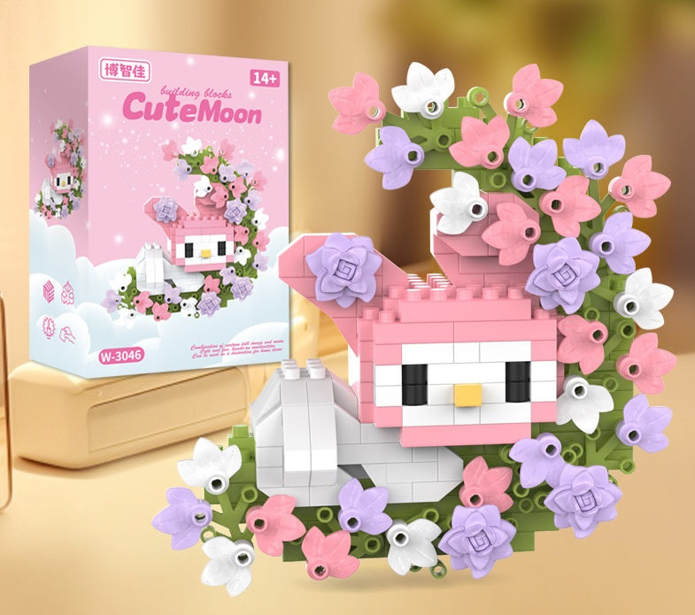 Animal Floral Wreath Building Kit – Moonlit Cute Micro Build