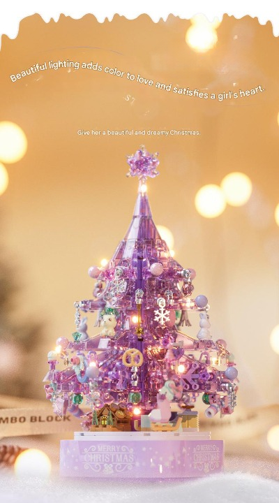 Christmas Crystal Tree Building Kit – Purple Festive Display