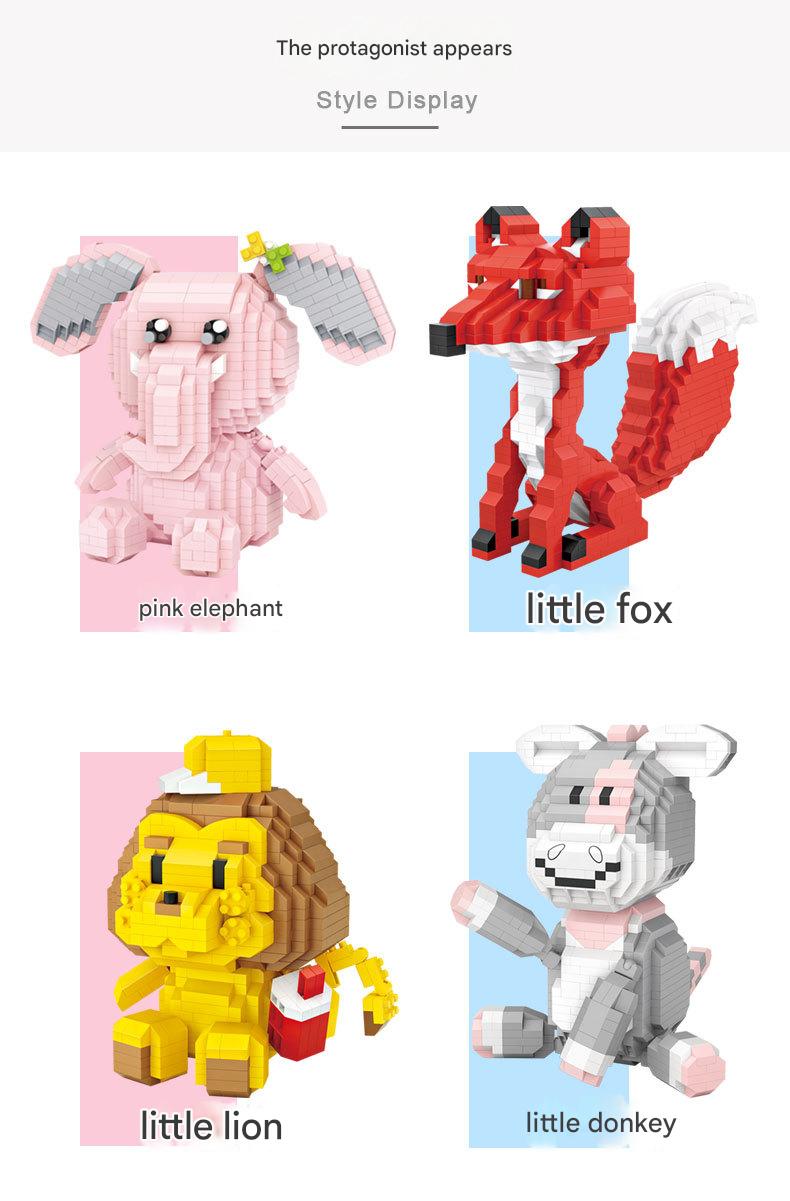 Animal Doll Building Kit – Trendy Character Micro Build Set