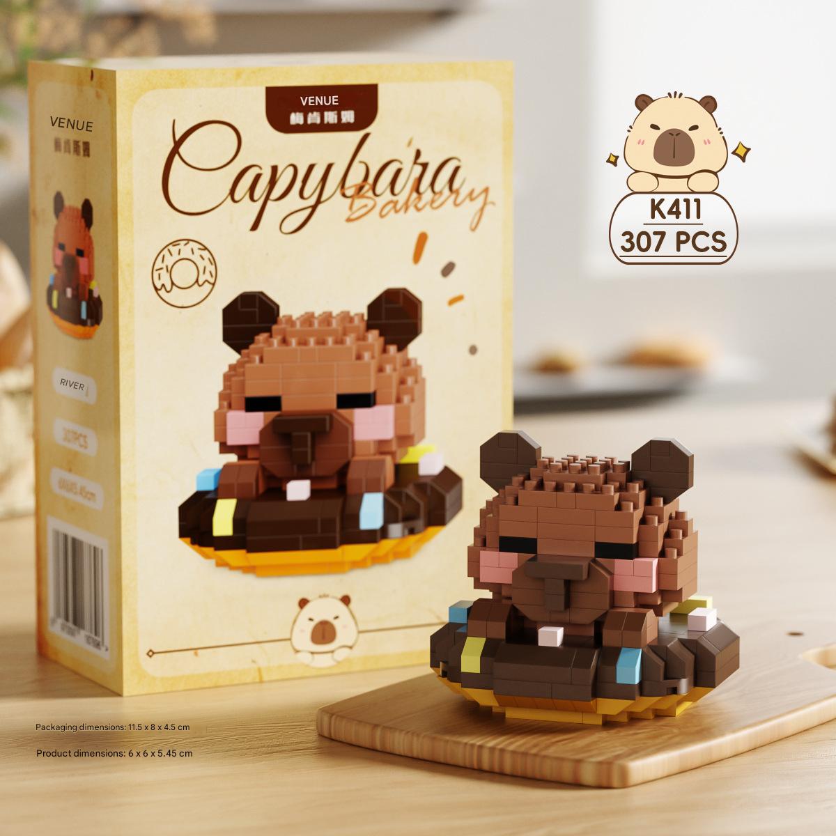 Capybara Bakery Building Kit – Cute Character Micro Build Set
