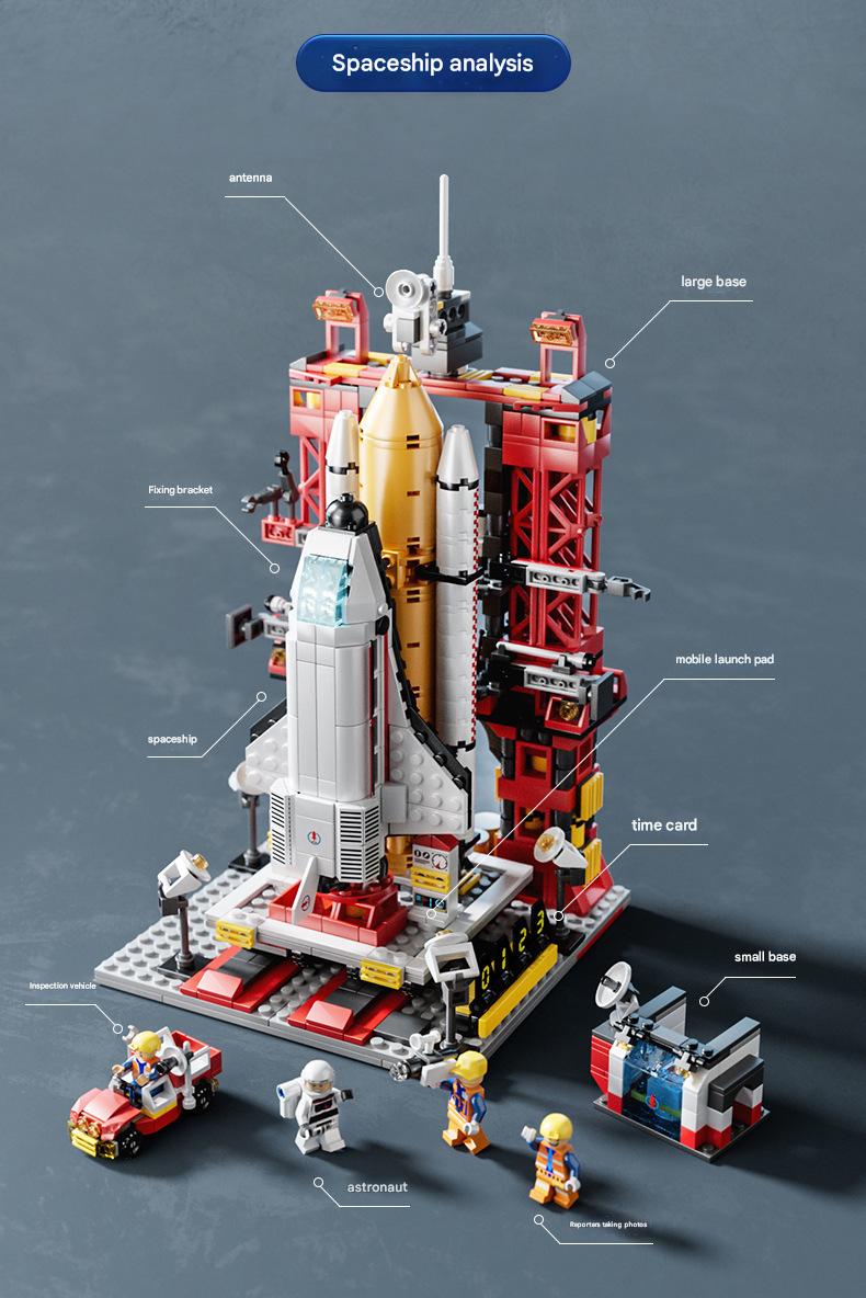 Astronaut Space Rocket Building Kit – 1000+ Piece Aerospace Display Set