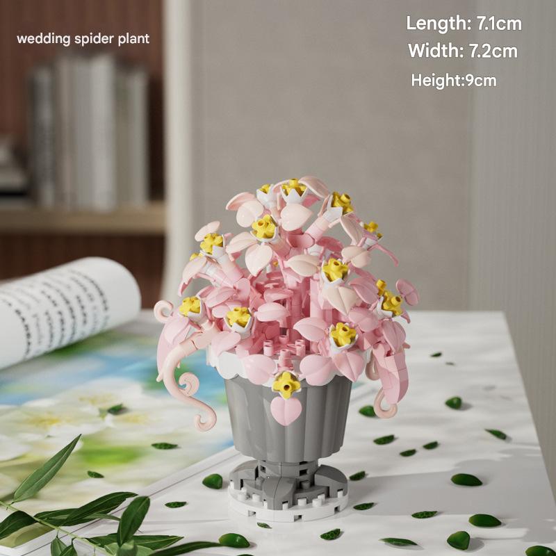 Flower Potted Plant Building Kit – Botanical Garden Micro Build Display