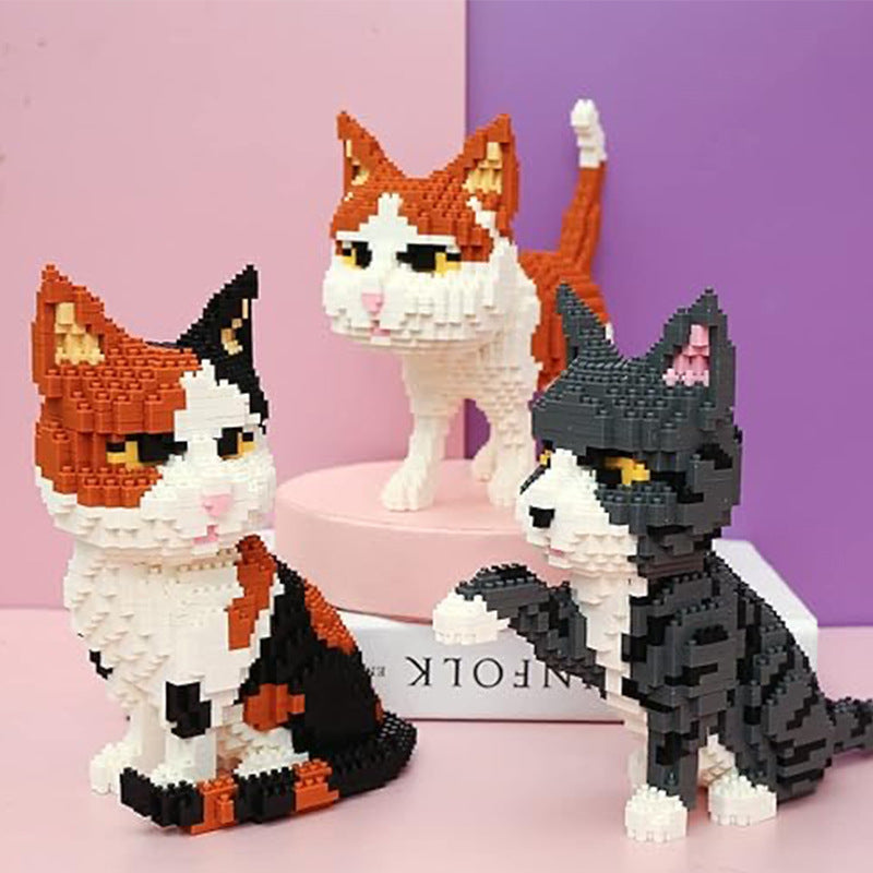 Cat Building Kit – Realistic Lifelike Cat Micro Build Set