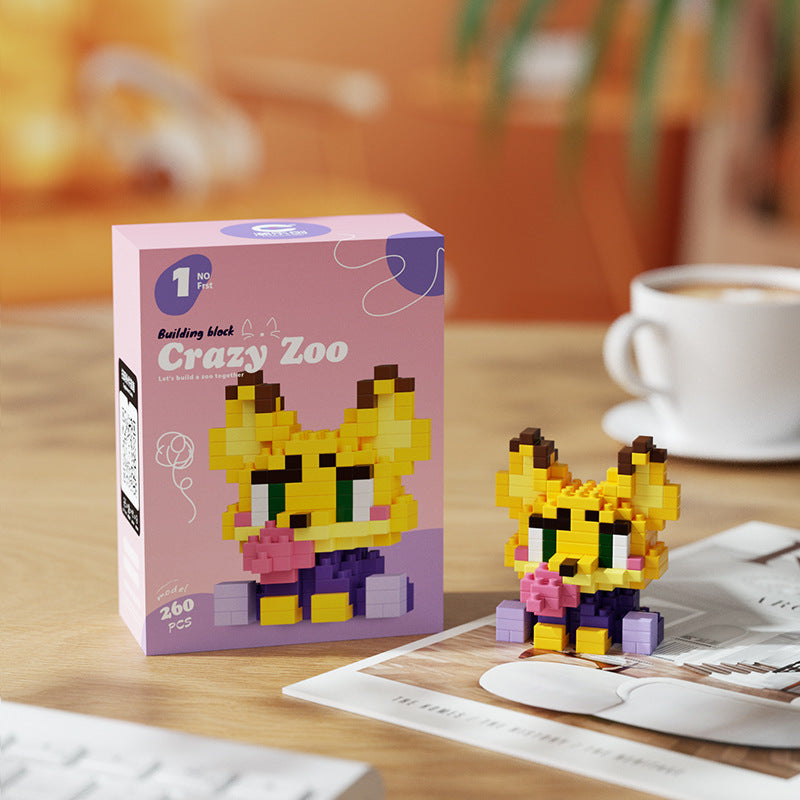 Cartoon Animal Head Building Kit – Cute Scout Micro Build Set