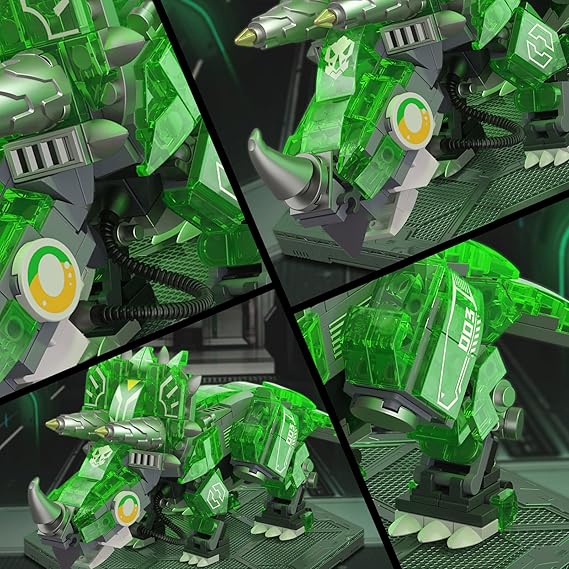 Glow in the Dark Dinosaur Building Kit – Mechanical Dino Display | 350-380 Pcs