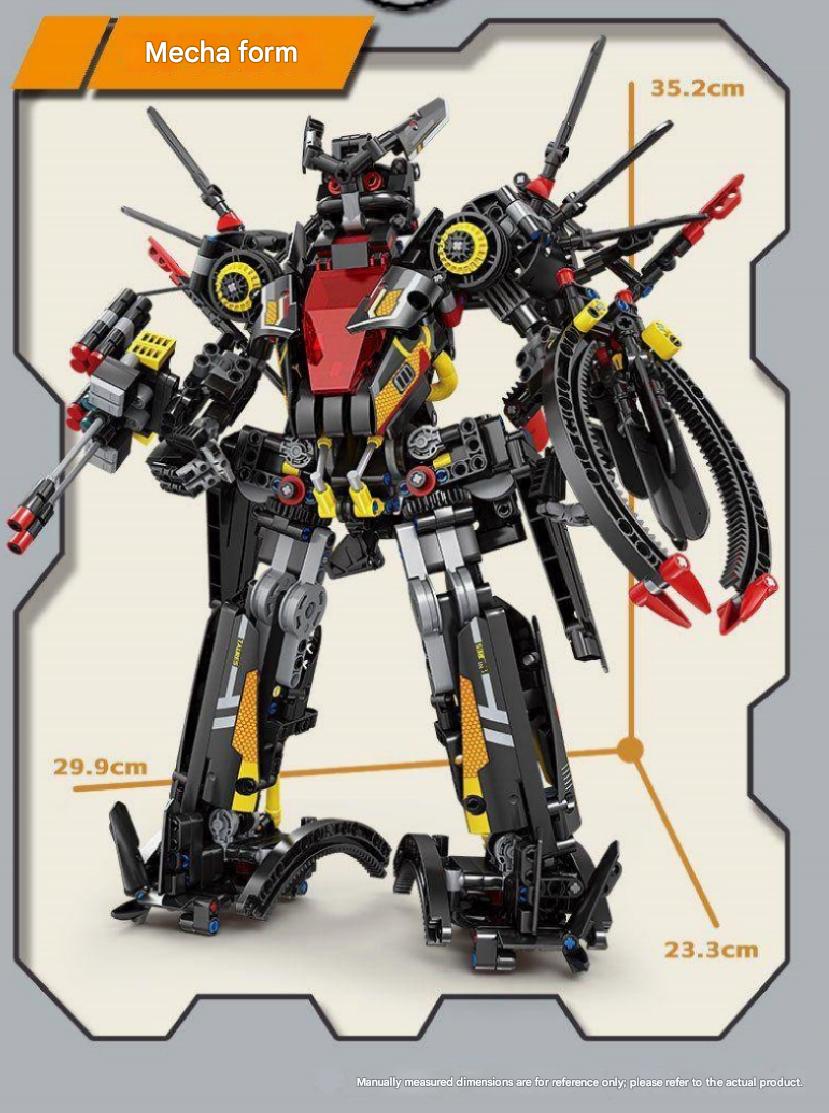 Black Lightning Mecha Building Kit – Twin Wing Combat Robot Display