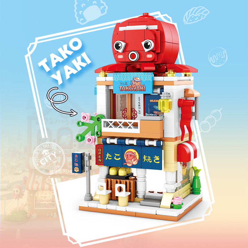 Animal Cafe Shop Building Kit – Cute Rooftop Storefront Set