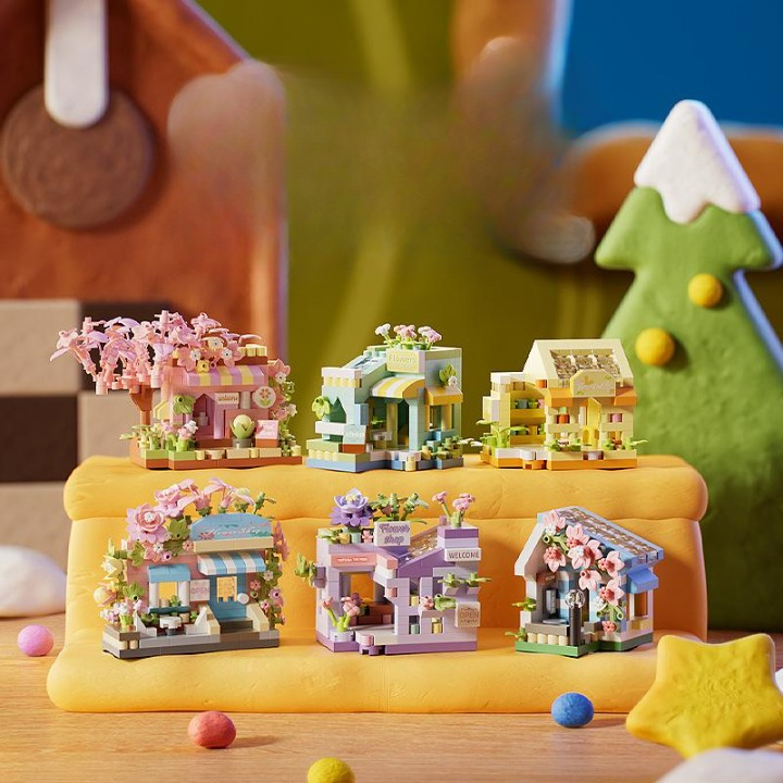 Flower Shop Street Scene Building Kit – Micro Scale Boutique Storefront