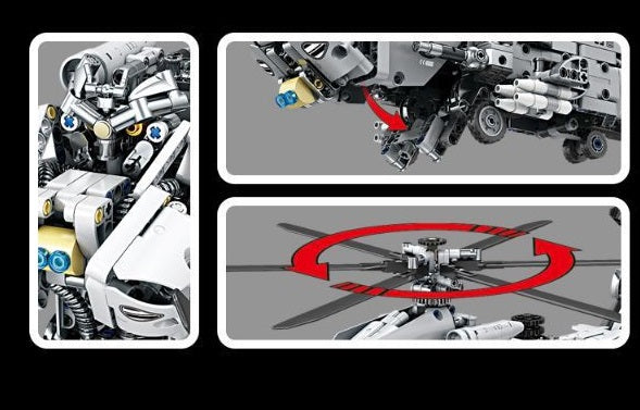 Armed Mecha Building Kit – Futuristic Transforming Combat Robot