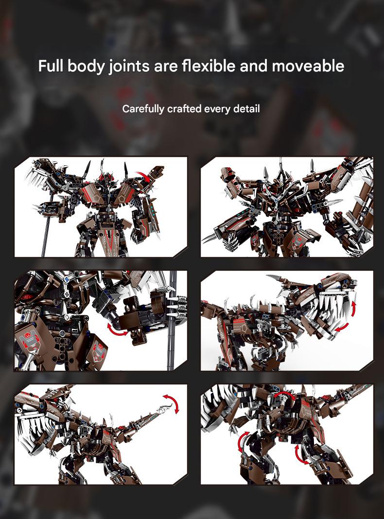 Mecha Dinosaur Building Kit – Transforming T-Rex Robot Display